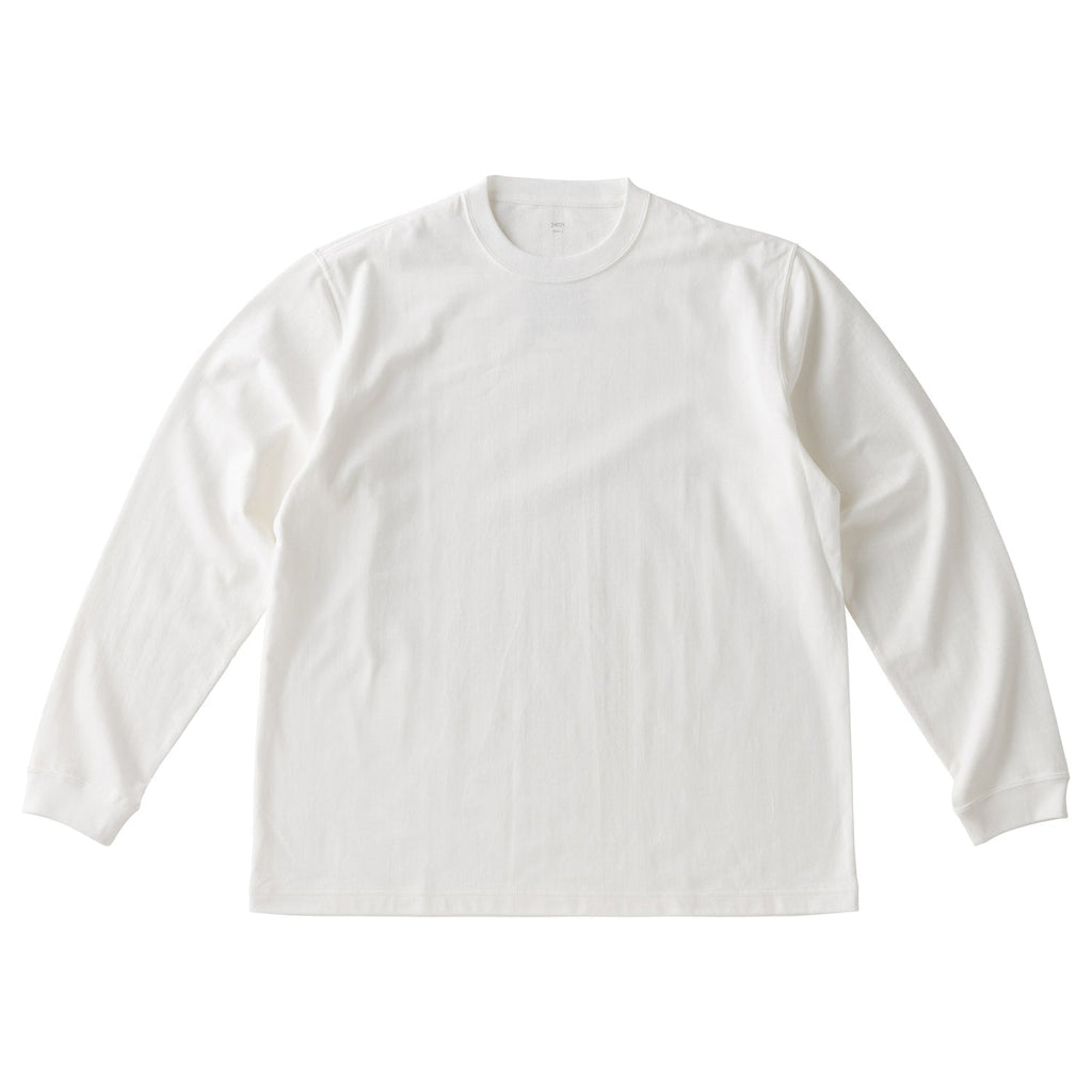 Kinto FUTO loopwheel knit long sleeve top L white 0