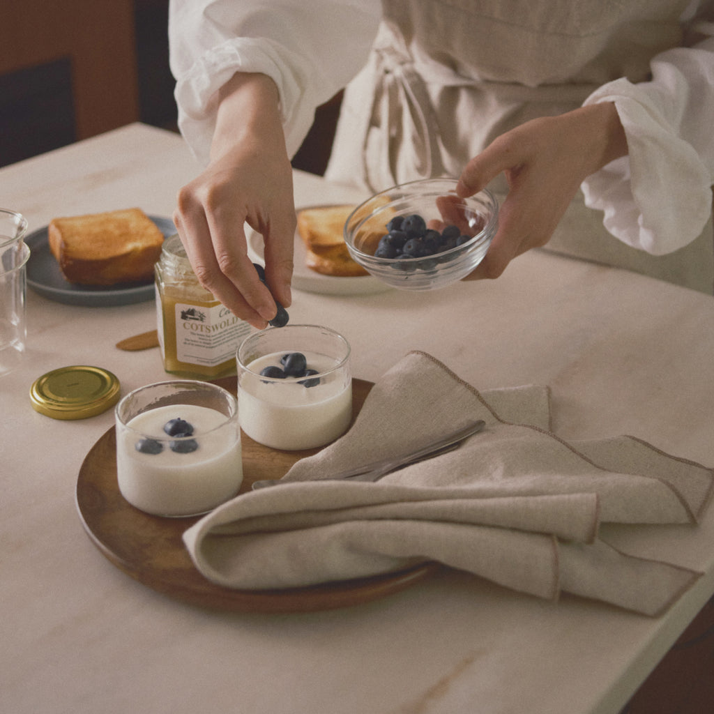 KINTO FUTO LINEN KITCHEN CLOTH 660X440MM NATURAL