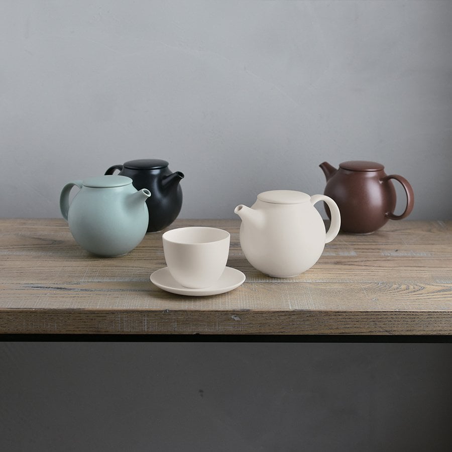 Kinto PEBBLE & Untertasse 180 ml white