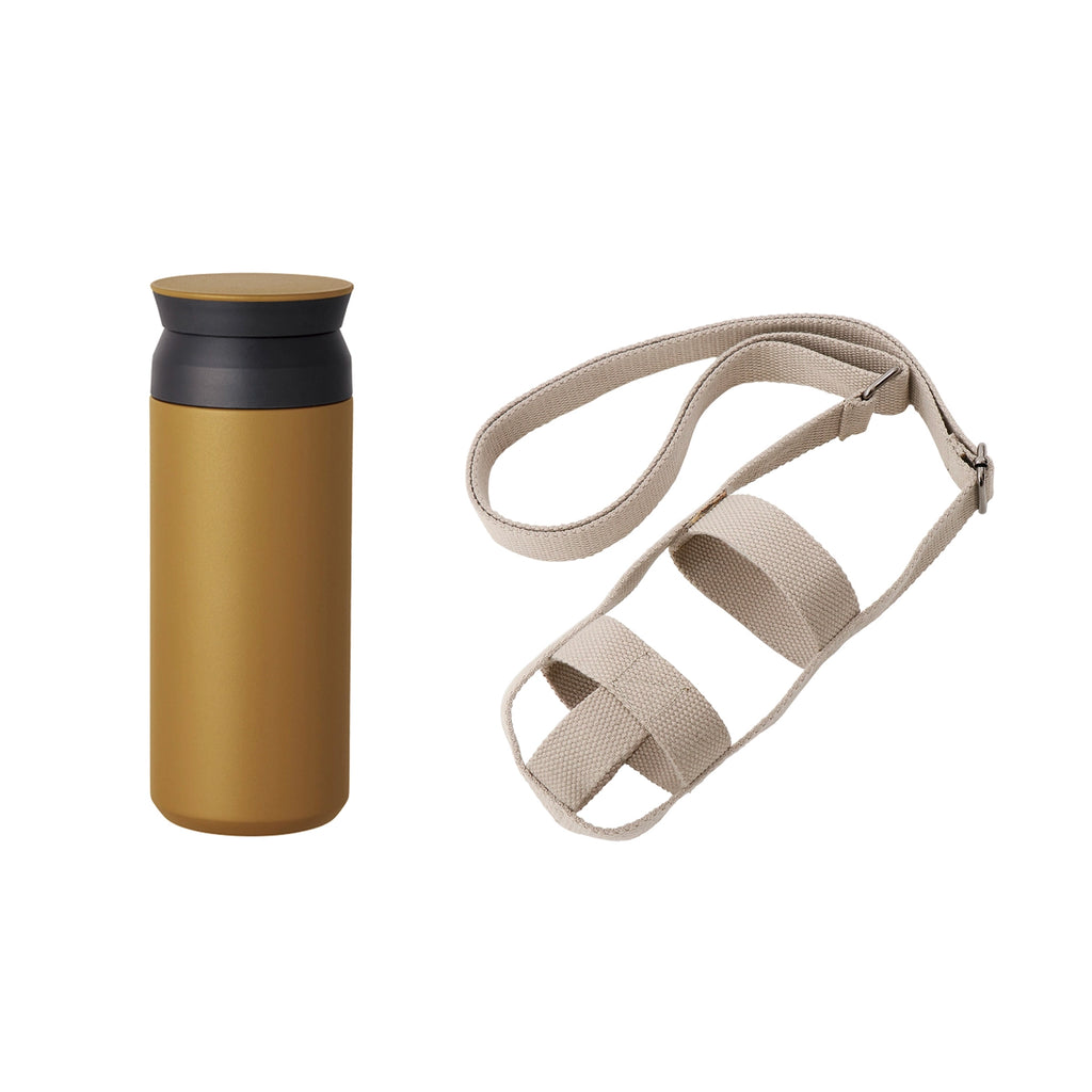 Kinto „ TRAVEL TUMBLER “ 500 ml + „ TUMBLER STRAP “ 75 mm coyote 0