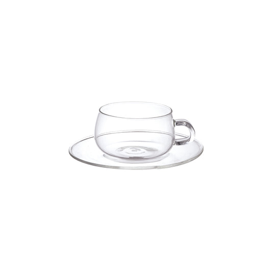 UNITEA Tasse 230 ml mit Untertasse aus Glas – KINTO Europe 
