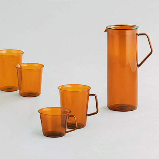 cast-amber-Pichet-verres et tasses