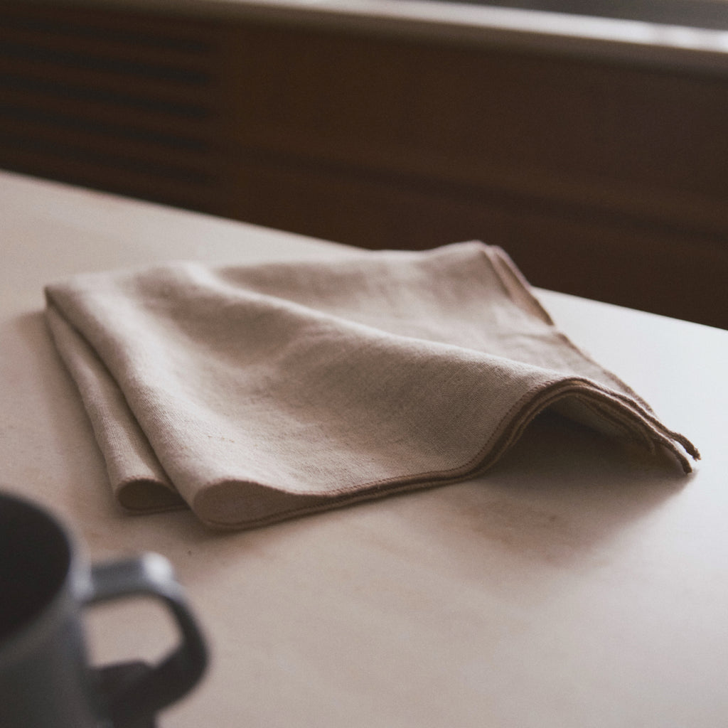 KINTO FUTO LINEN KITCHEN CLOTH 440X440MM NATURAL