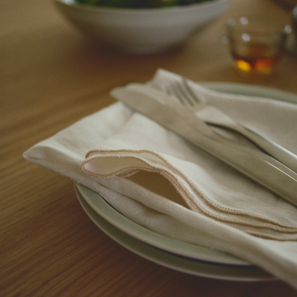 KINTO FUTO LINEN KITCHEN CLOTH 440X440MM WHITE