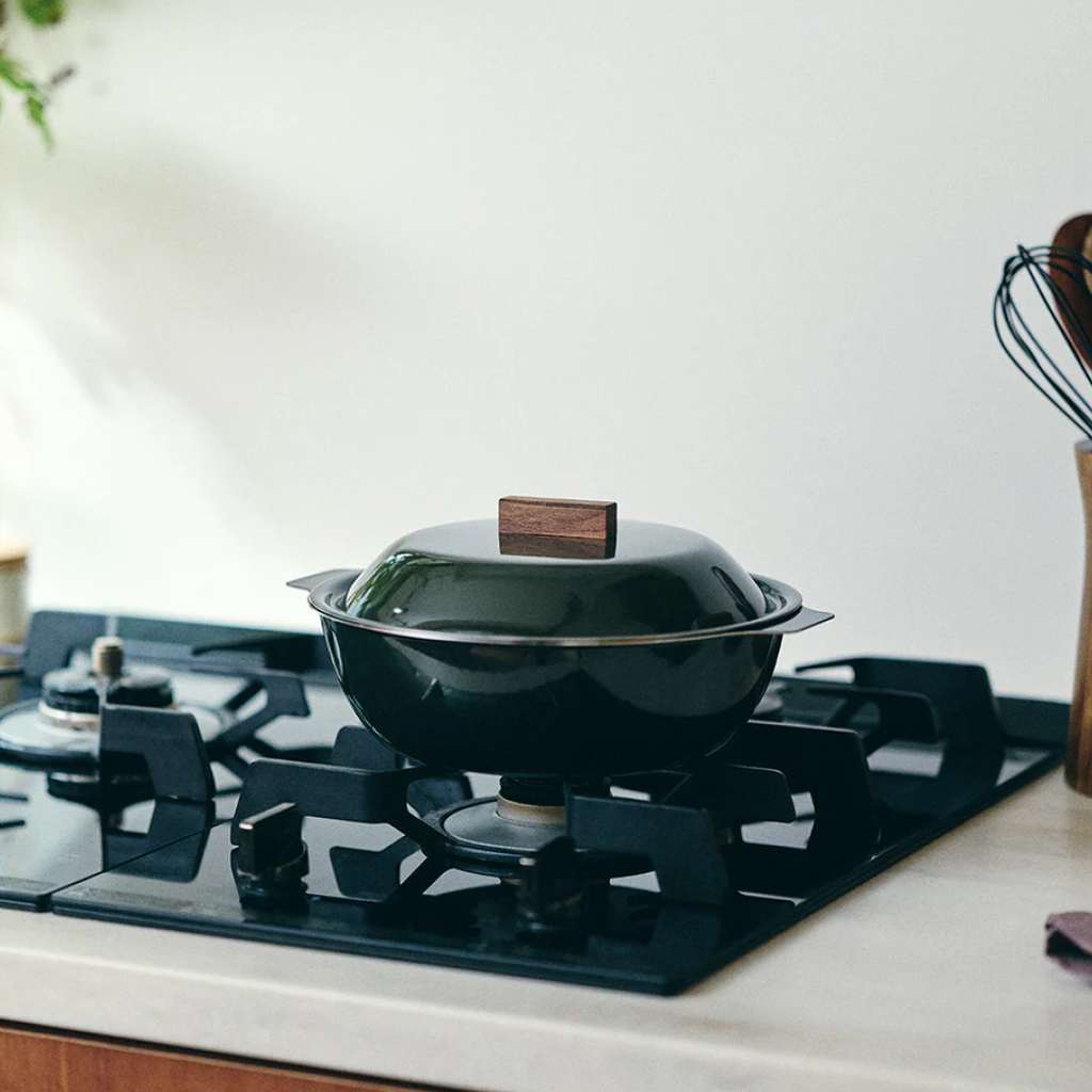 KINTO KAKOMI IH POT EN ÉMAIL 1L CHARBON DE BOIS