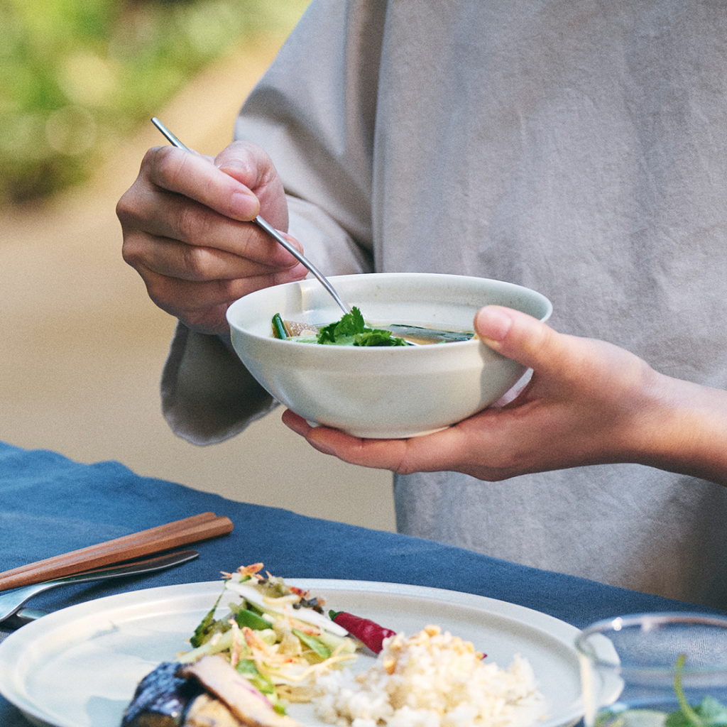 KINTO LIN BOWL 180MM EARTH GRAY