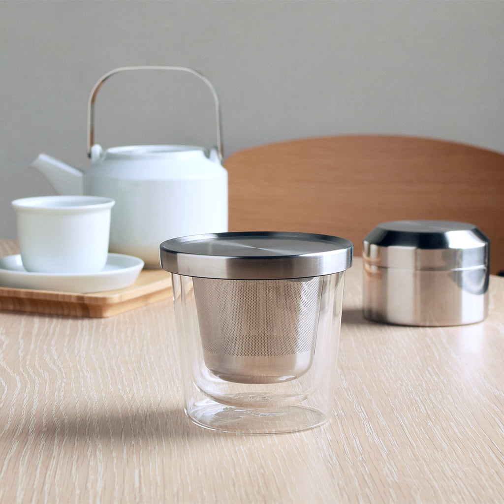 Kinto LT cup with strainer 260ml clear 3