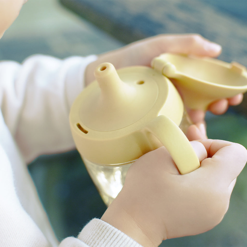 KINTO BONBO PAILLE TASSE COUVERCLE TERRE YELLOW