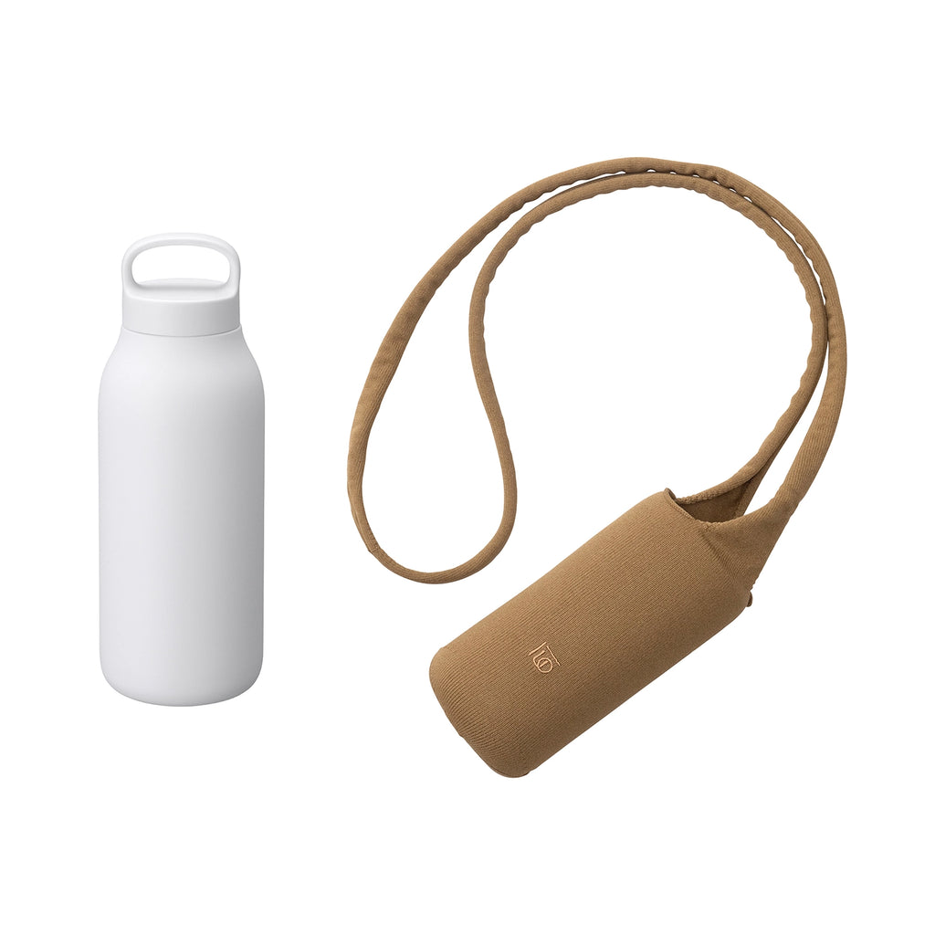 Kinto WATER TUMBLER 550 ml + FUTO porte-gourde à bandoulière  coyote  0