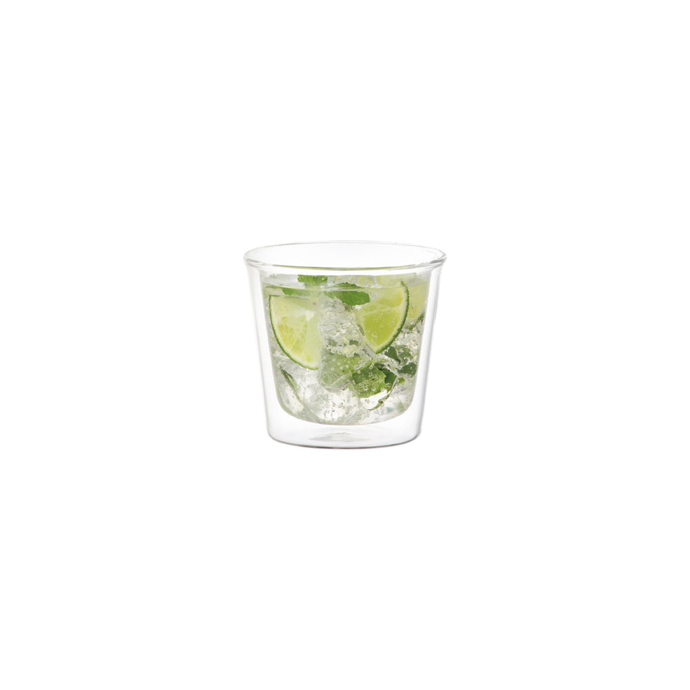 Kinto CAST double wall rock glass 250ml clear 0