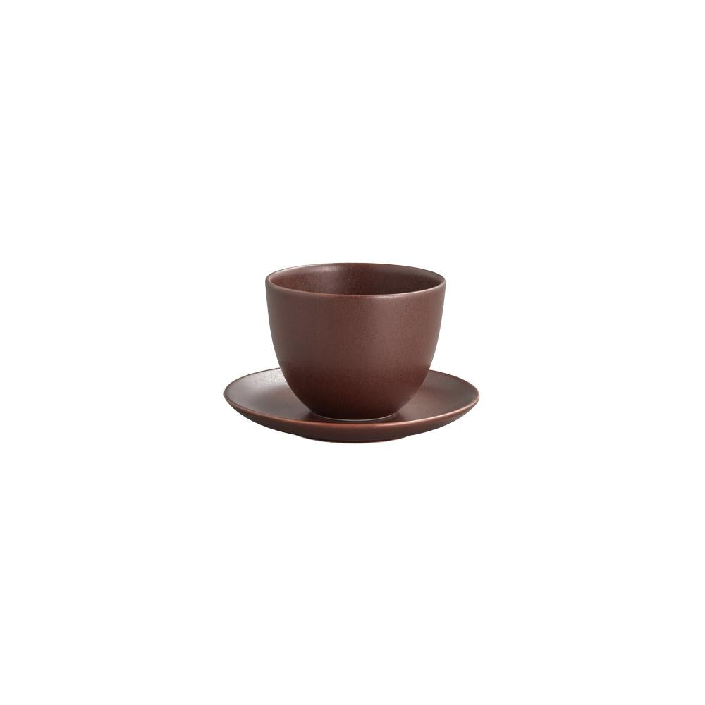 Kinto PEBBLE cup & saucer 180ml brown 0