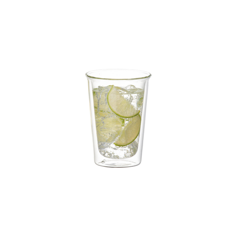 Kinto CAST double wall cocktail glass 290ml clear 0