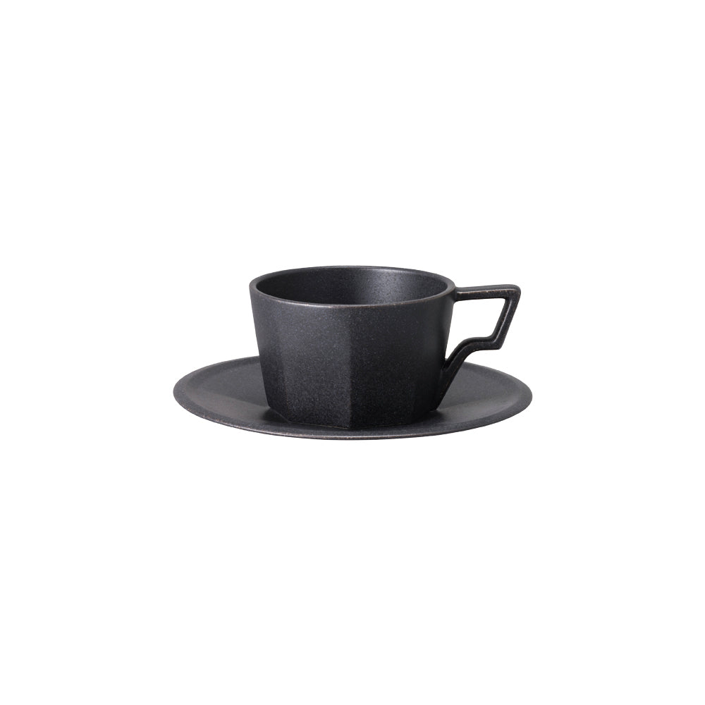 Kinto OCT cup & saucer 220ml black 0