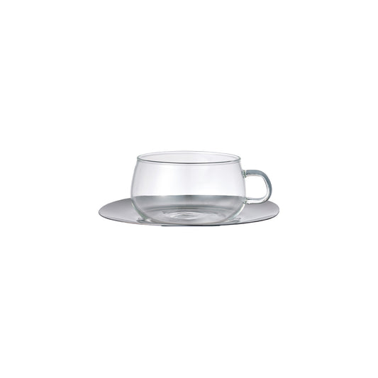 Tasse et soucoupe UNITEA 230ml acier inoxydable - KINTO Europe                                