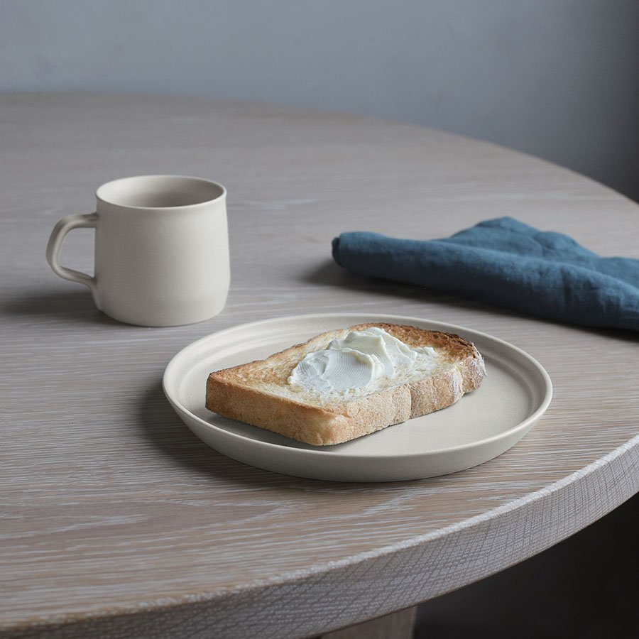 Kinto FOG plate 200mm ash white 3