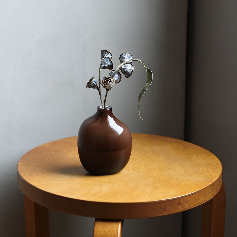 KINTO SACCO VASE GLASS 02 BROWN