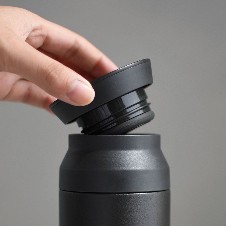 KINTO TRAVEL TUMBLER 350ML SILICONE RING (A) BLACK