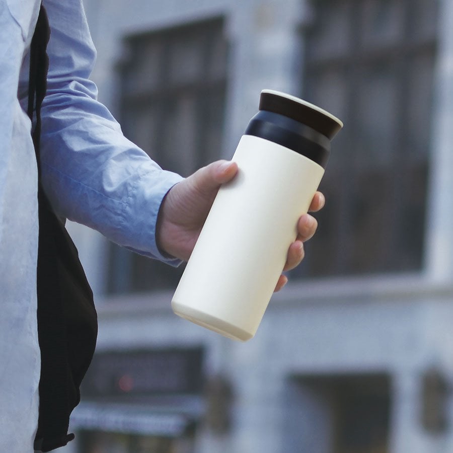 KINTO TRAVEL TUMBLER / DAY OFF TUMBLER 500ML SILICONE RING (A) BLACK