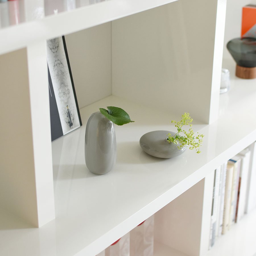 KINTO SACCO VASE PORCELAIN 01 GRAY