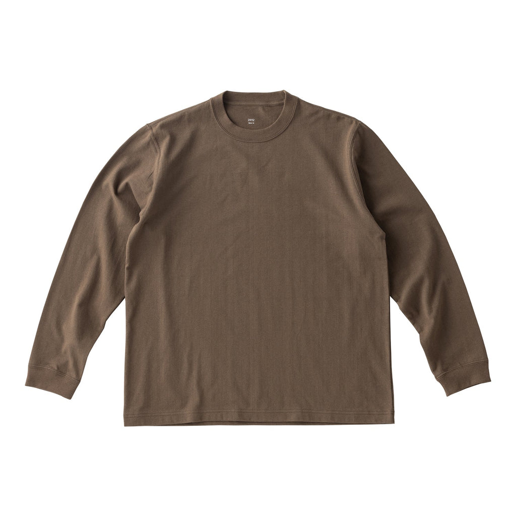 Kinto FUTO loopwheel knit long sleeve t-shirt M brown 0