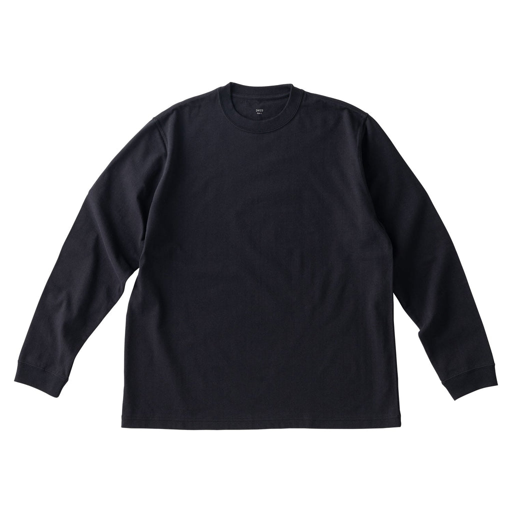 Kinto FUTO loopwheel knit long sleeve top L black 0