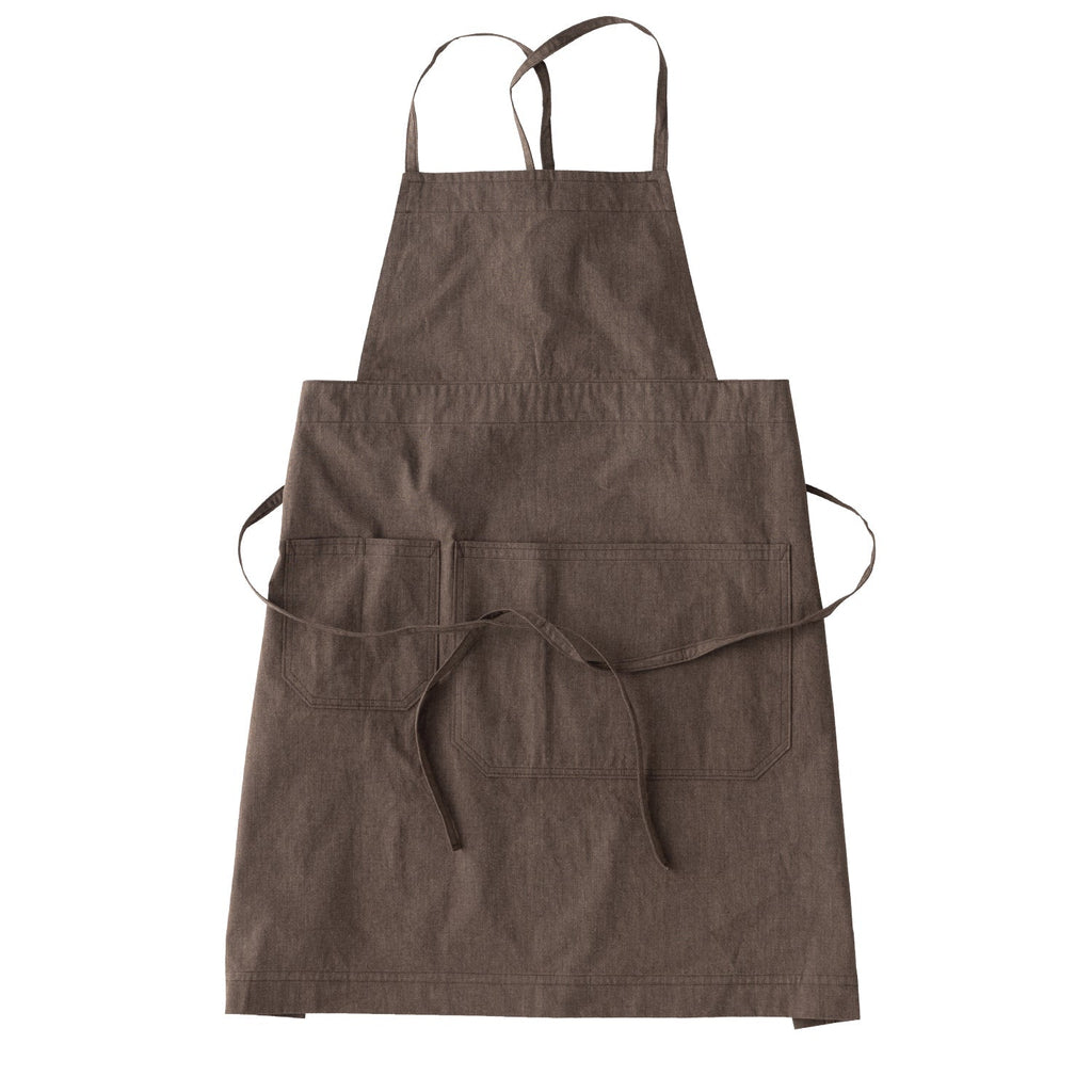 Kinto FUTO cotton full apron brown 0