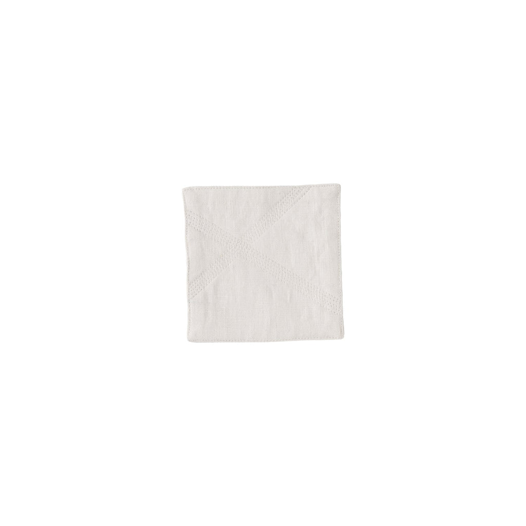 Kinto FUTO linen coaster 110x110mm white 0
