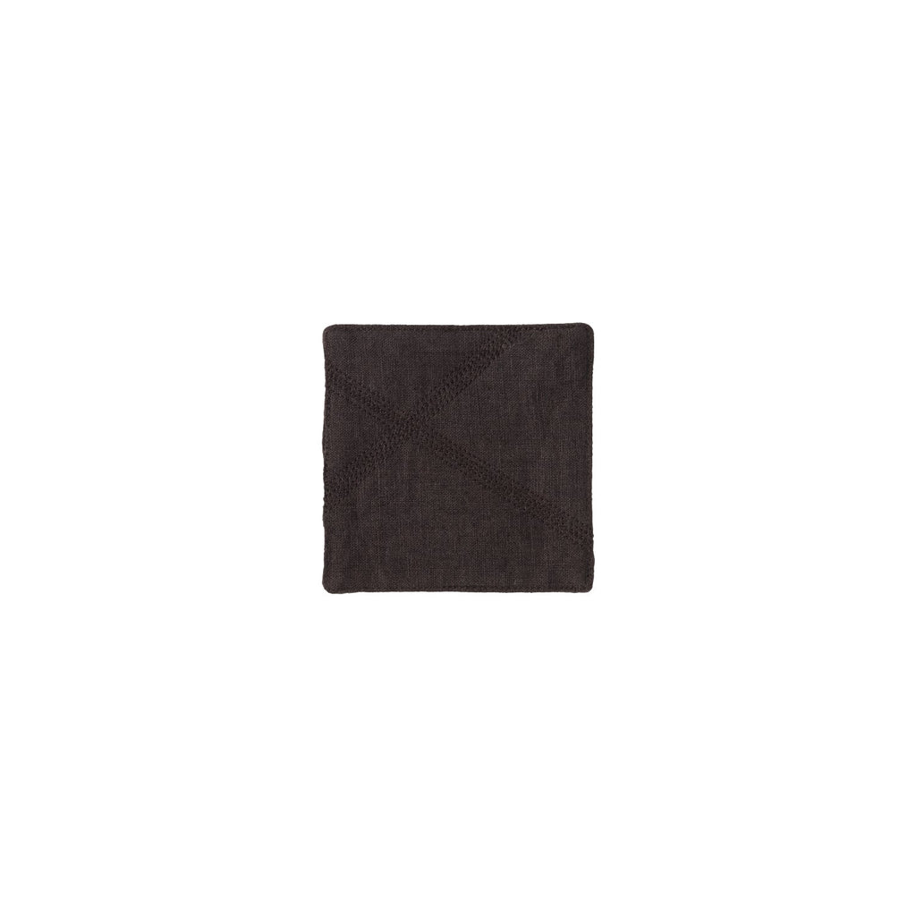 Kinto FUTO linen coaster 110x110mm charcoal 0