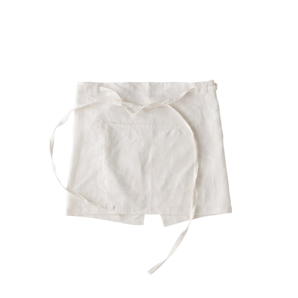 Kinto FUTO linen half apron white 0