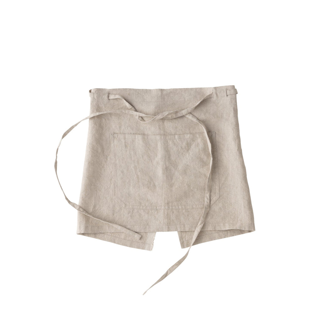 Kinto FUTO linen half apron natural 0