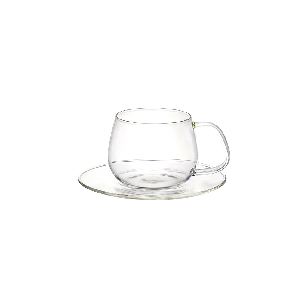 Kinto UNITEA cup & saucer 350ml glass clear 0