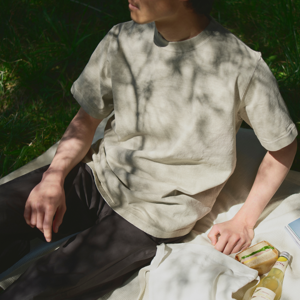 Kinto FUTO pigment-dyed short sleeve t-shirt S white 3