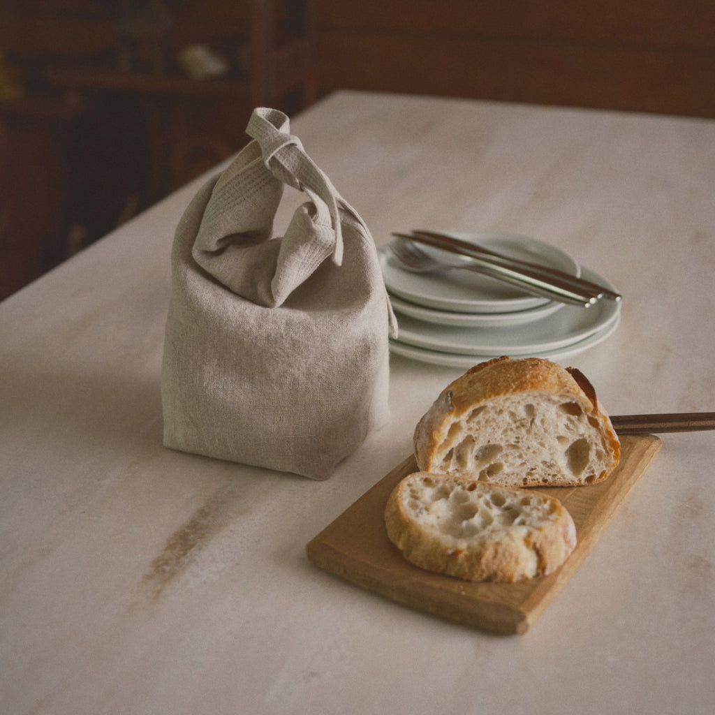KINTO FUTO LINEN BREAD BAG 110X90X240MM CHARCOAL