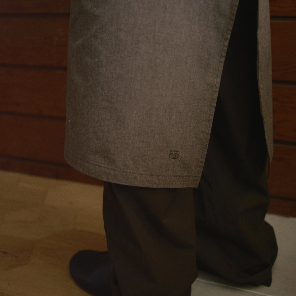 Kinto FUTO cotton half apron light gray 3