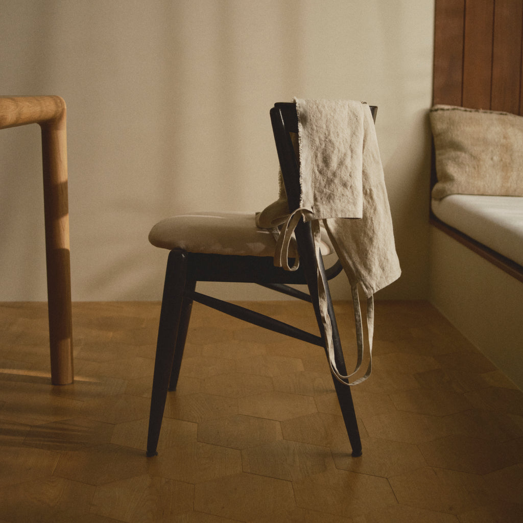 Kinto FUTO linen full apron natural 5