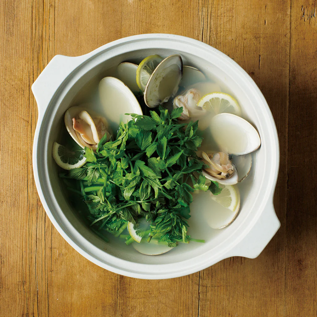 Kinto KAKOMI ceramic pot 1.2L white 3