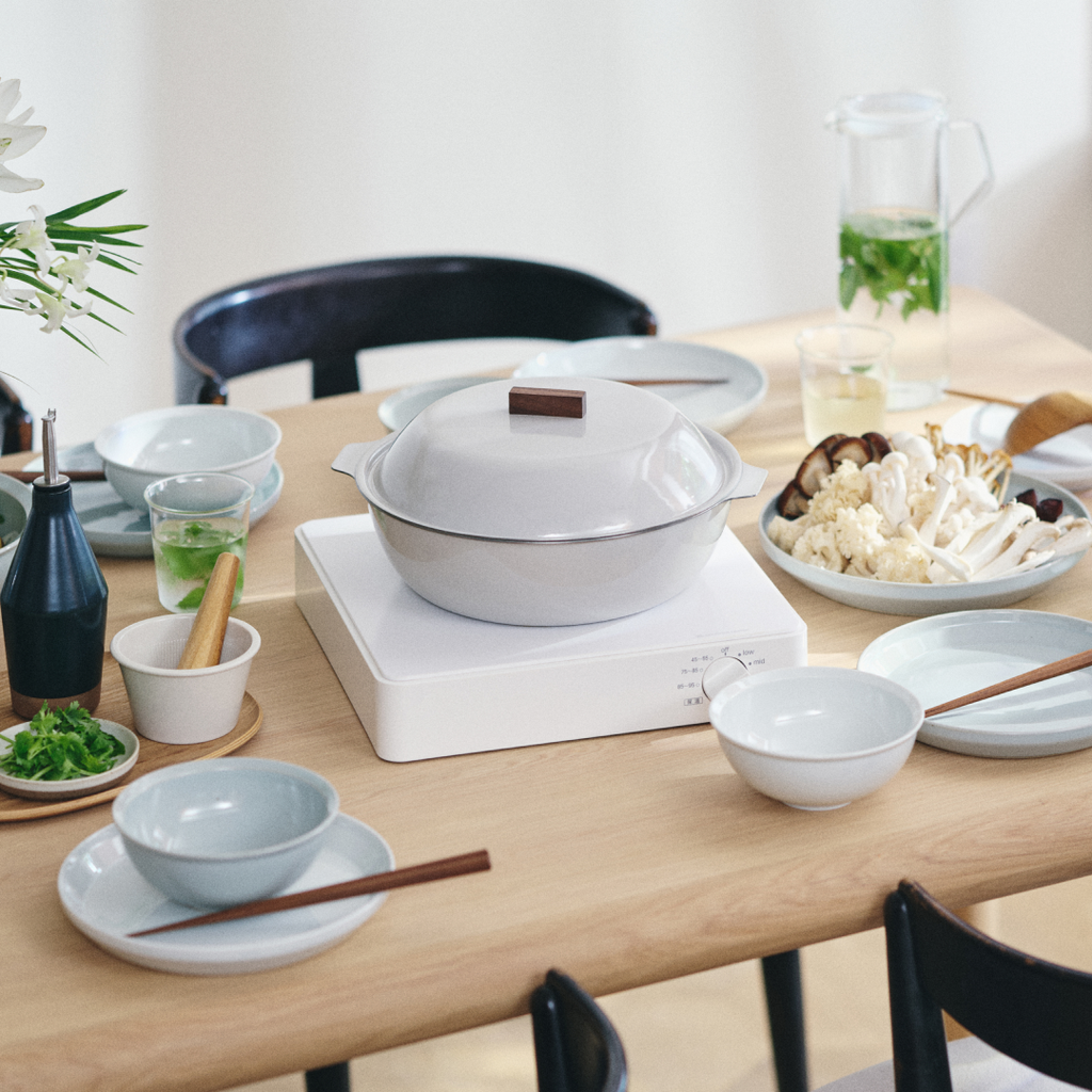 KINTO KAKOMI IH ENAMEL POT 2L SAND BEIGE