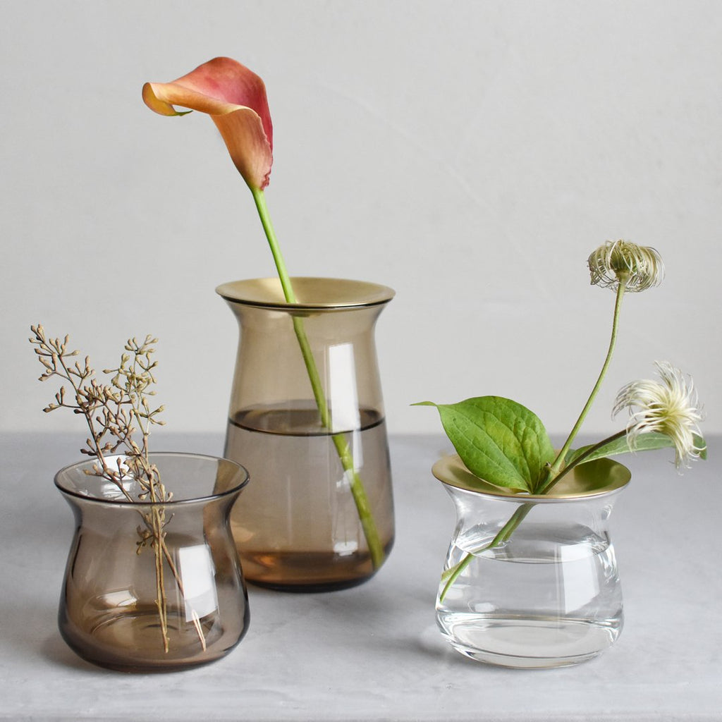 Kinto LUNA vase 80x70mm brown 2