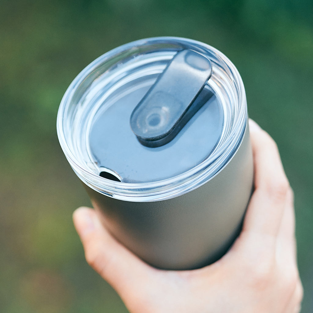 Kinto TO GO TUMBLER 480ml with straw + lid with plug white 4