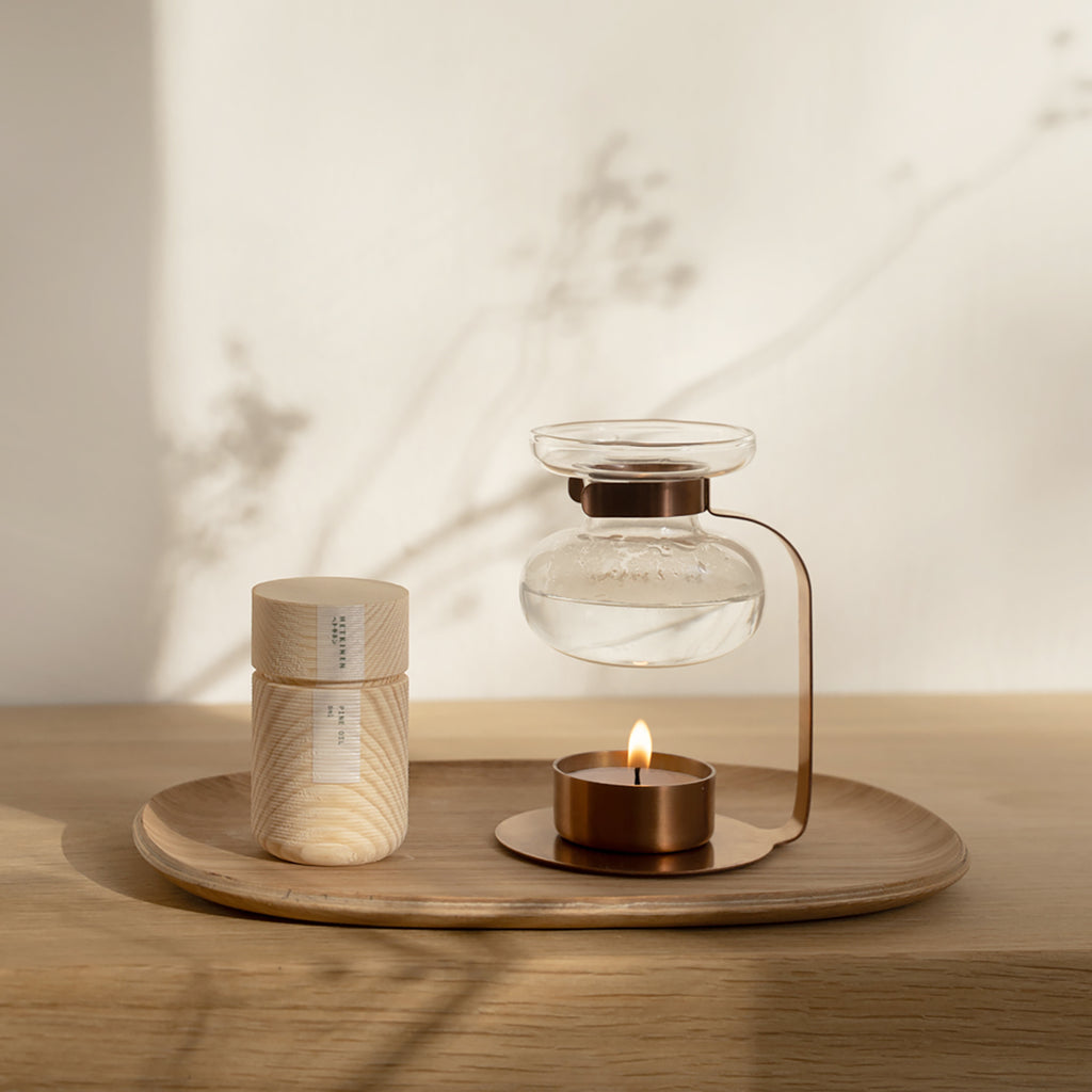 KINTO KINTO X HETKINEN GIFT SET: AROMA OIL WARMER + ORGANIC PINE OIL COPPER