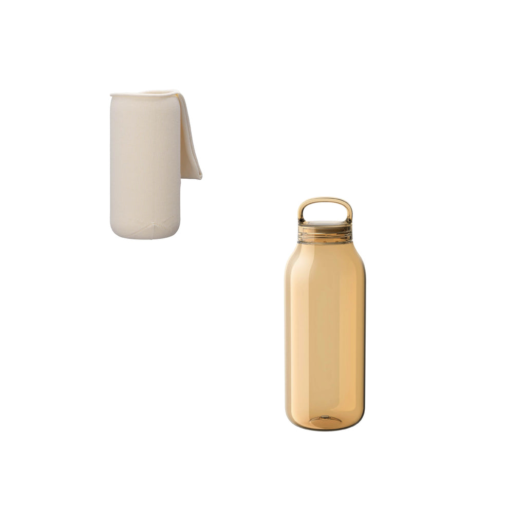 Kinto FUTO Bottle Sling Bag + WATER BOTTLE 500ml ivory / amber 0
