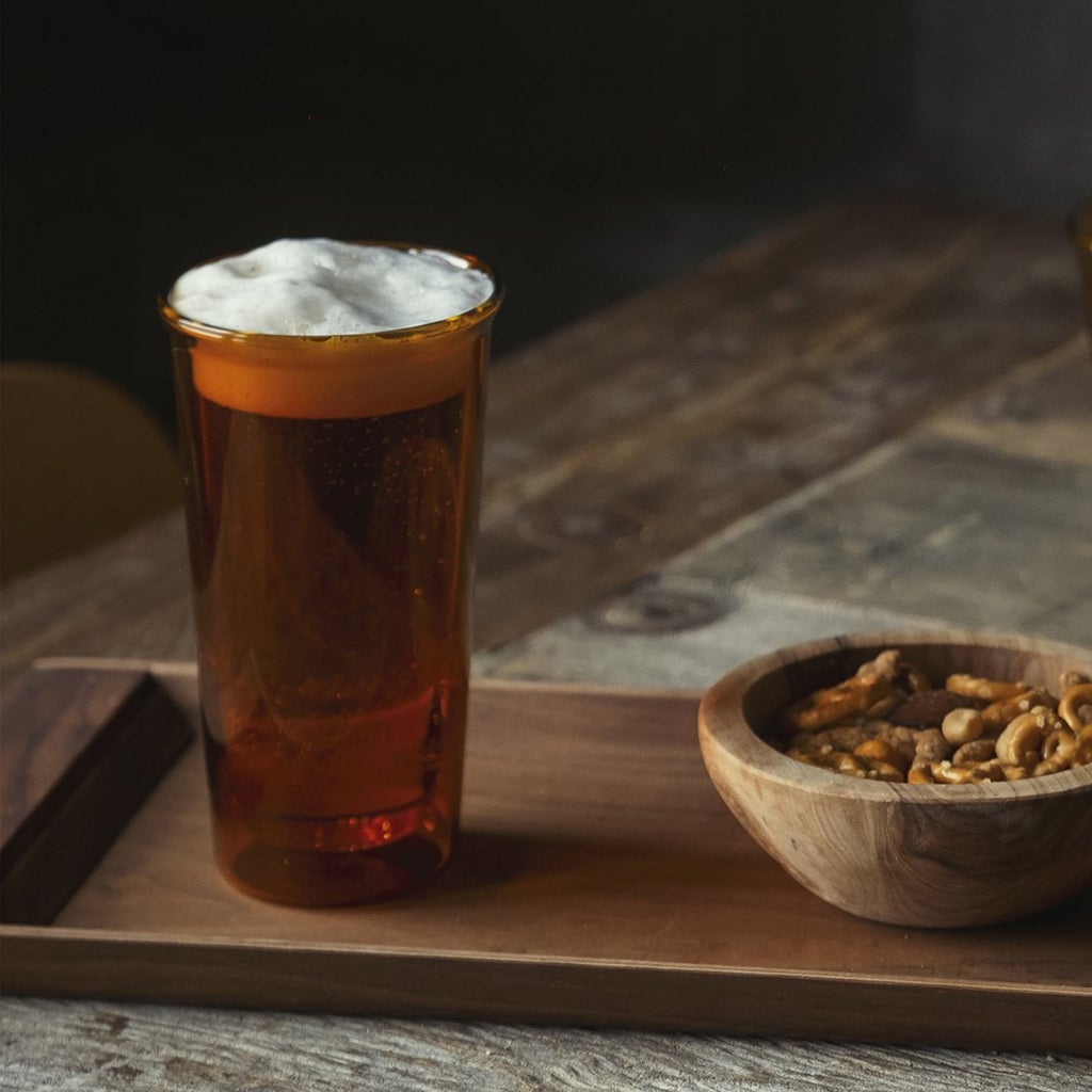 KINTO CAST AMBER DOUBLE WALL GLASS 340ML AMBER