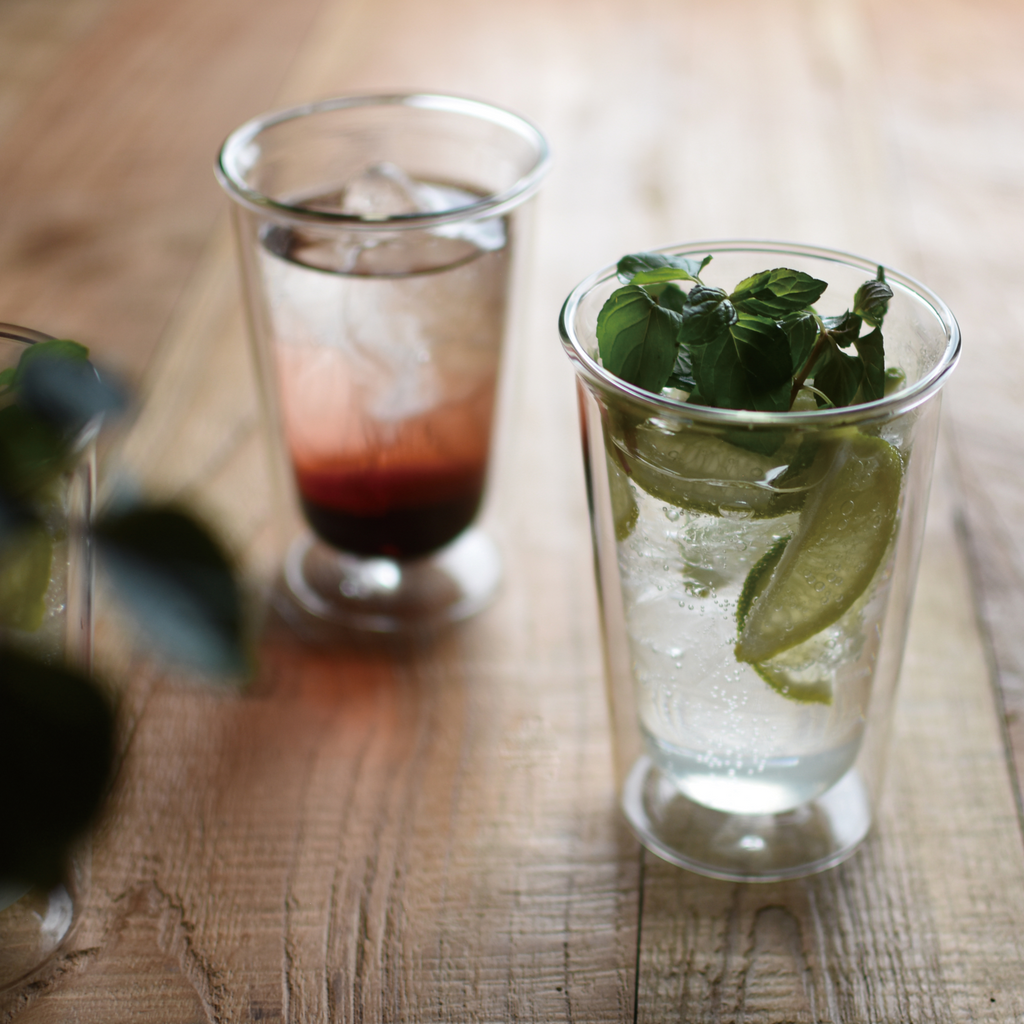 Kinto CAST double wall cocktail glass 290ml clear 2
