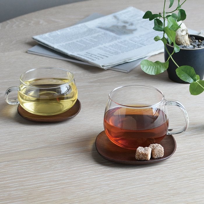 Kinto UNITEA coaster 100×100mm walnut 4