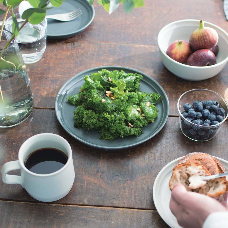 Kinto FOG plate 160mm ash white 3