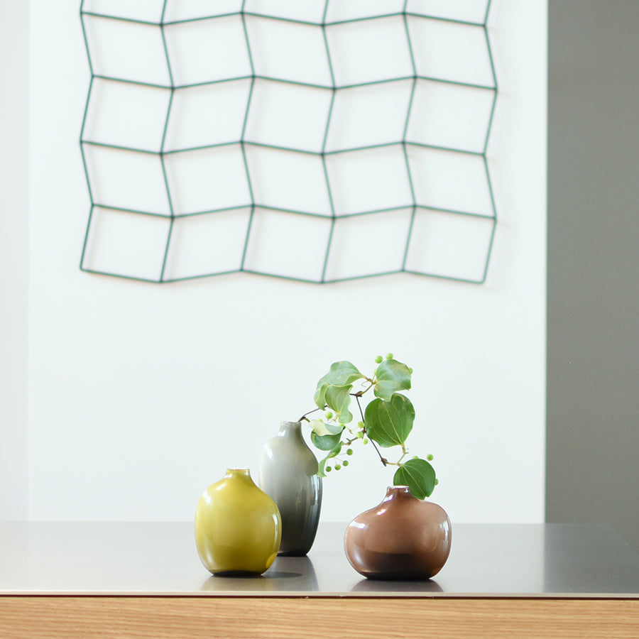 Kinto SACCO vase glass 02 green 2