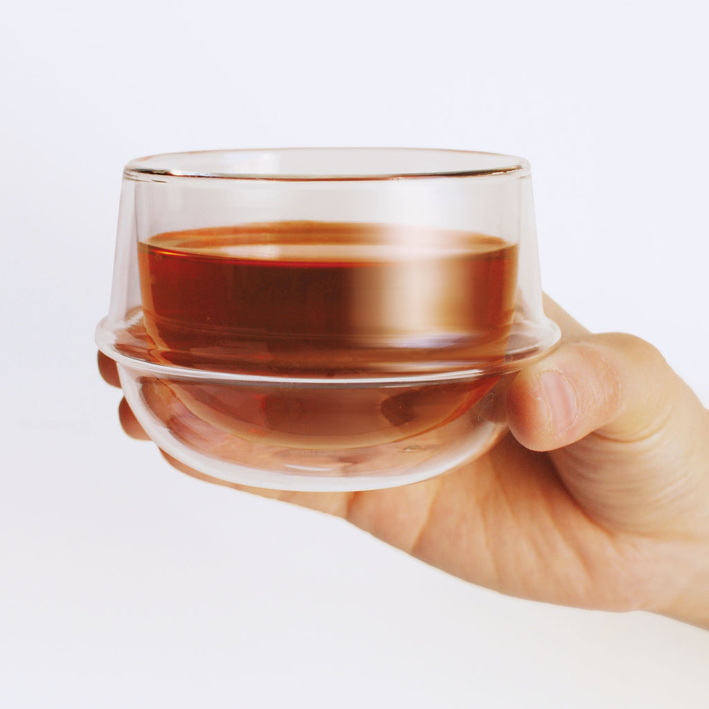 Kinto KRONOS double wall tea cup 200ml clear 2