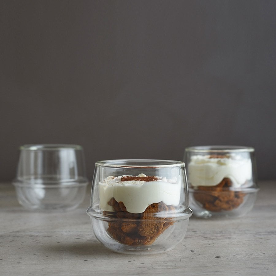 Kinto KRONOS double wall wine glass 250ml clear 2