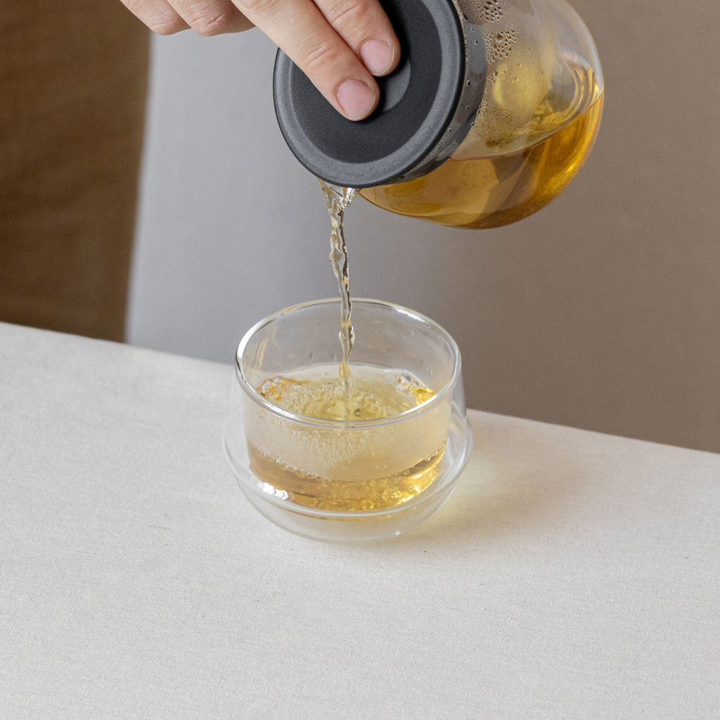 Kinto KRONOS double wall tea cup 200ml clear 2