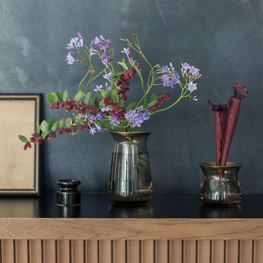 KINTO LUNA VASE 80X130MM BROWN